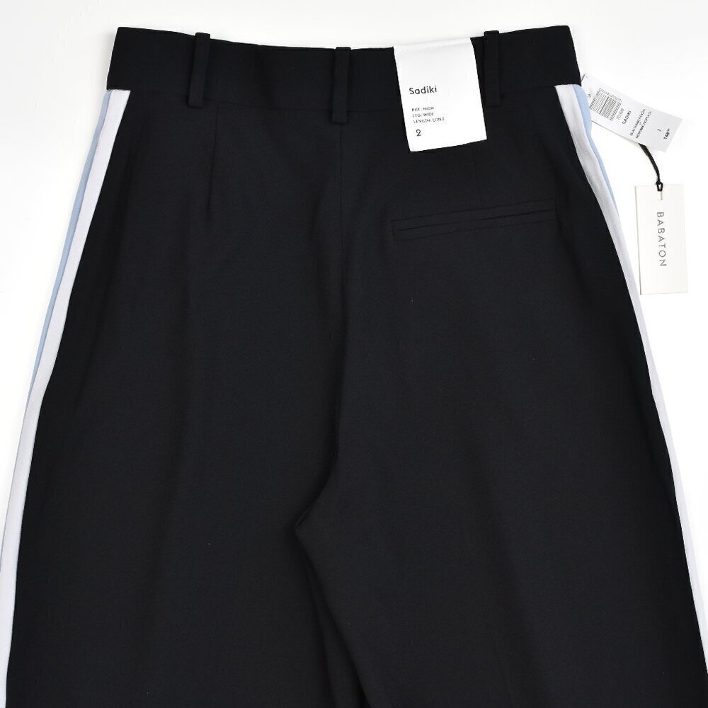 Babaton SADIKI Stripe Wide Leg Pants NEW - 2 - Picture 6 of 8